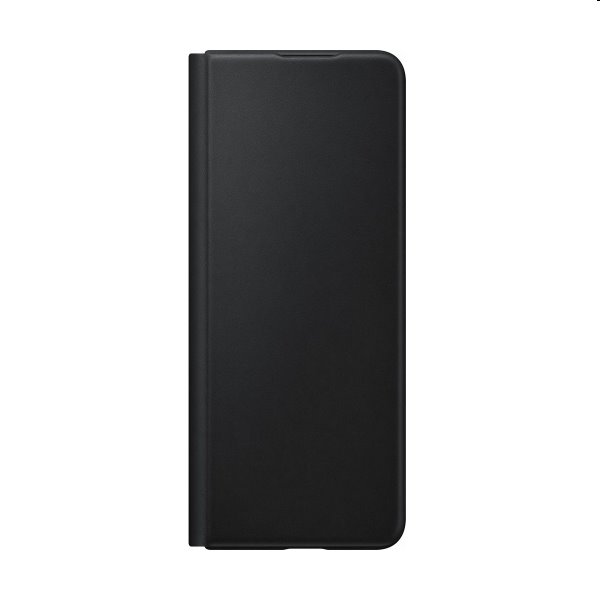 Leather Flip Cover tok Samsung Galaxy Z Fold3 számára, Fekete