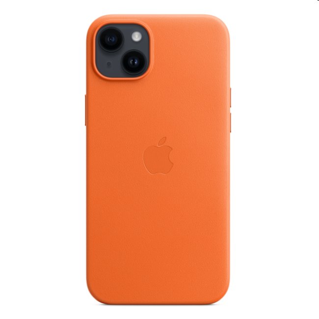 Apple iPhone 14 Plus Leather Case tok MagSafe-vel, Narancssárga