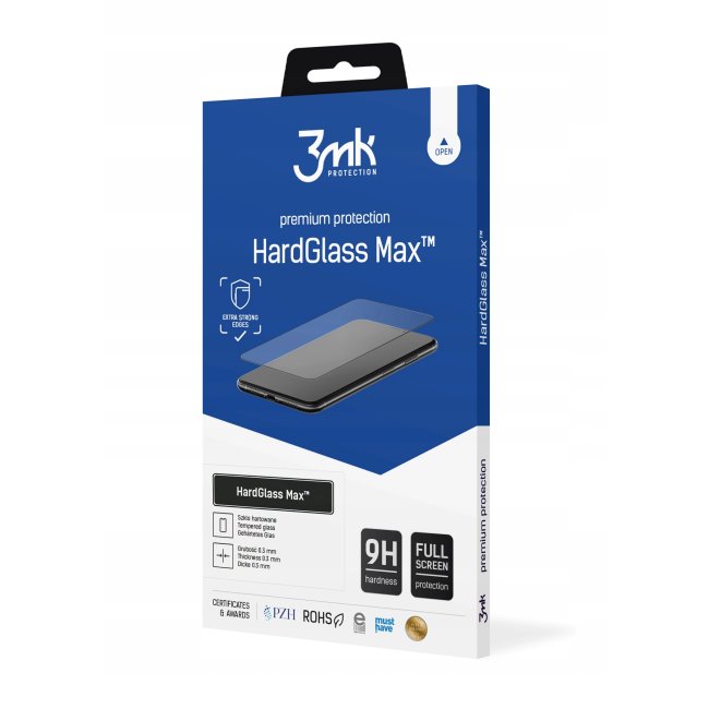 Védőüveg 3mk HardGlass Max Fingerprint for Xiaomi Mi 11 5G, fekete