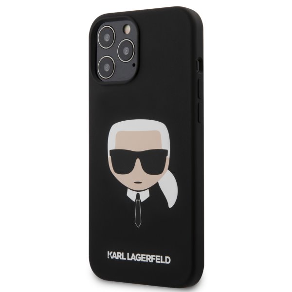 Tok Karl Lagerfeld Head szilikon for iPhone 12 Pro Max, black