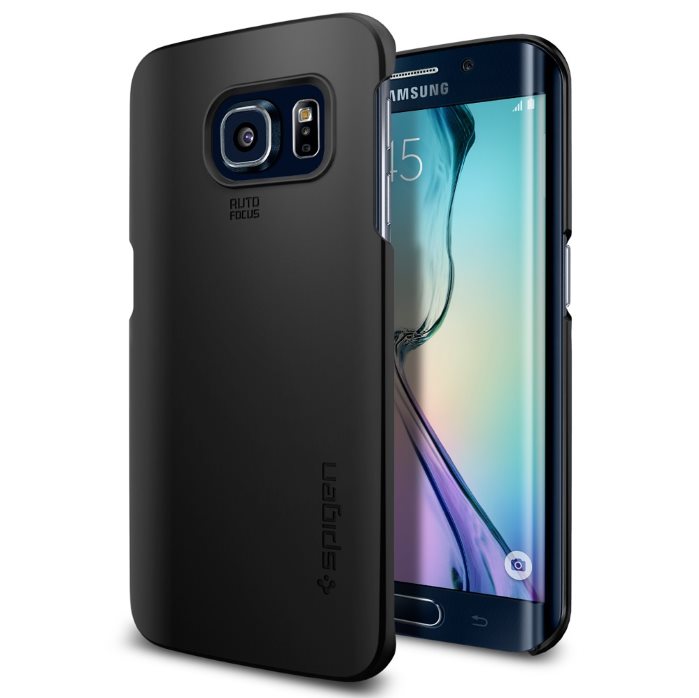 Tok Spigen Thin Fit Samsung Galaxy S6 Edge - G925F, Smooth Black