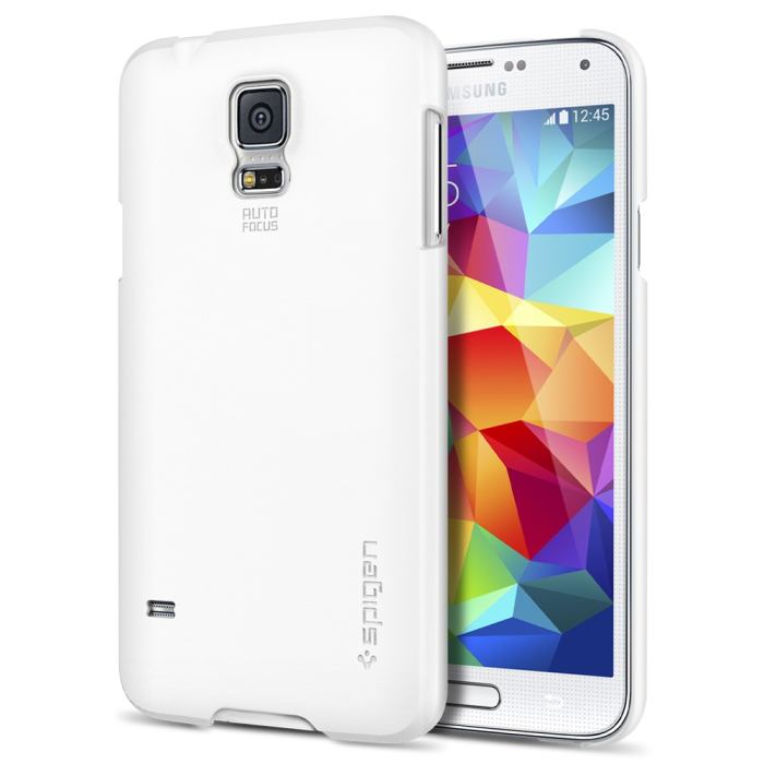 Spigen Ultra Fit tok Samsung Galaxy S5 - G900 és S5 Neo - G903, Smooth White