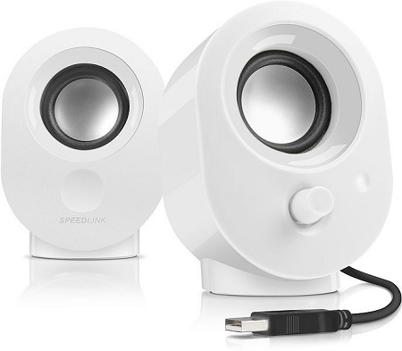 Speed-Link Snappy Stereo Speakers, white