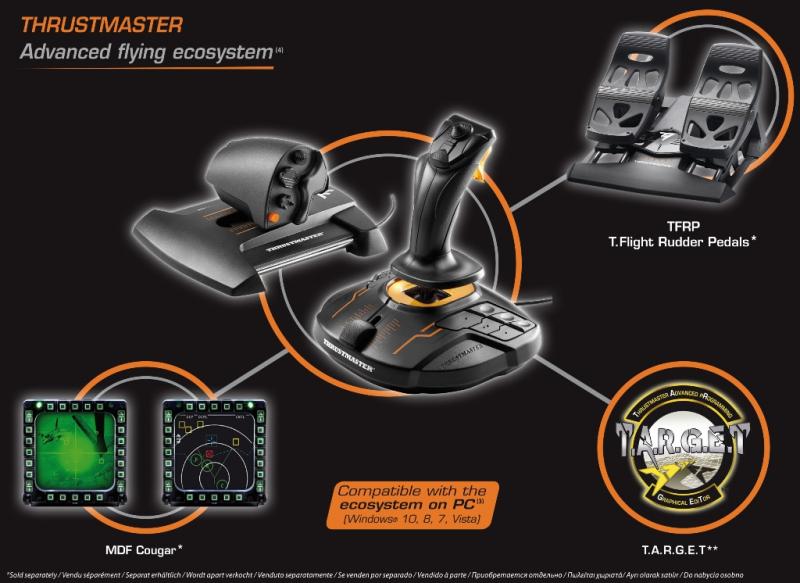 Thrustmaster T16000M FCS + Thrustmaster Gázpedál TWCS Throttle