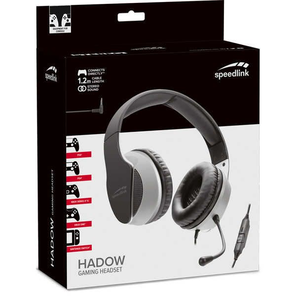 Speedlink Hadow Gaming Headset fejhallgató PS5/PS4/Xbox Series X és Nintendo Switch számára, Fekete