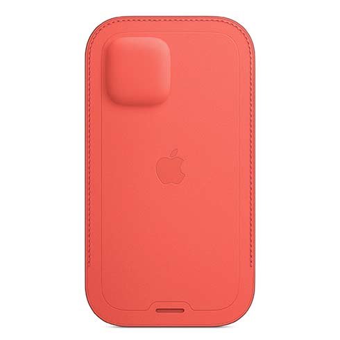 Apple iPhone 12 | 12 Pro Leather Sleeve with MagSafe, pink citrus