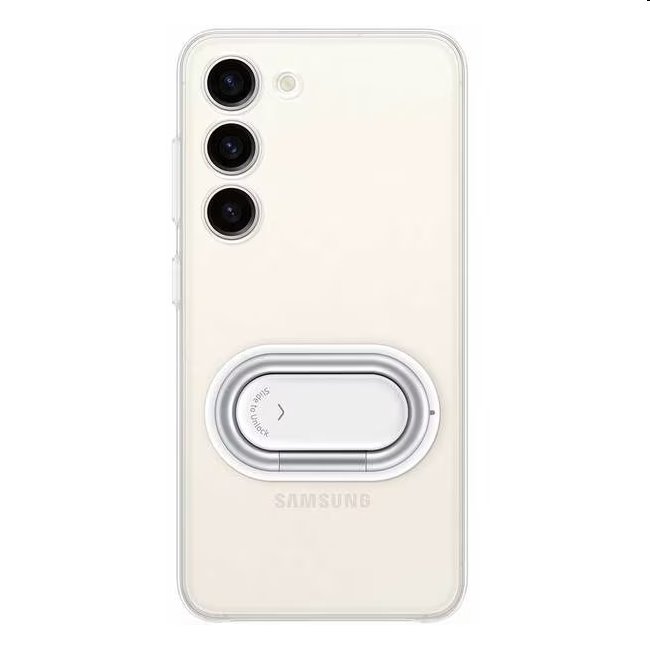 Clear Gadget tok Samsung Galaxy S23 számára, transparent (levehető fogantyúval)
