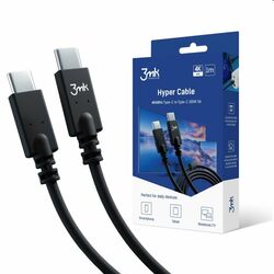3mk Hyper kábel USB-C/USB-C 1m, 100W, fekete