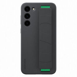 Silicone Grip Cover tok Samsung Galaxy S23 Plus számára, Fekete