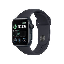 Apple Watch SE 2 GPS 44mm Midnight Aluminium Case, B osztály - használt, 12 hónap garancia