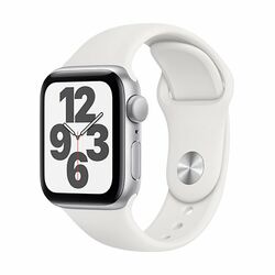 Apple Watch SE GPS, 40mm Silver Aluminium Case, B osztály - használt, 12 hónap garancia