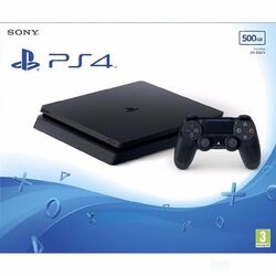 Sony PlayStation 4 Slim 500GB, jet fekete SN - BAZÁR (használt termék, 12 hónap garancia)