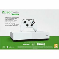 Xbox One S 1TB (All-Digital Kiadás) - BAZÁR (használt , 12 hónap garancia)