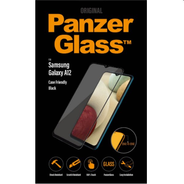 Temperált védőüveg PanzerGlass Case Friendly for Samsung Galaxy A12 - A125F, fekete