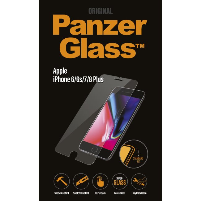 Temperált védőüveg PanzerGlass állványard Fit Apple iPhone 6/6S/7/8 Plus