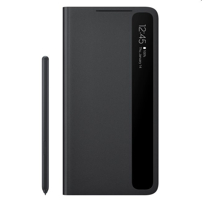 Tok Clear View Cover  Samsung Galaxy S21 Ultra - G998B, black + S-Pen (EF-ZG99PC)