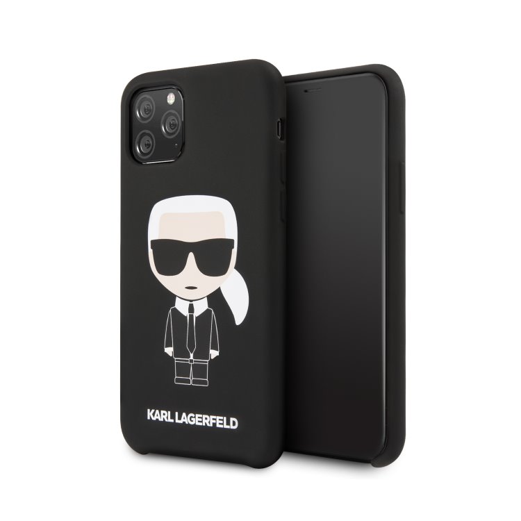 Tok Karl Lagerfeld Ikonik Silicon Case for Apple iPhone 11, Black