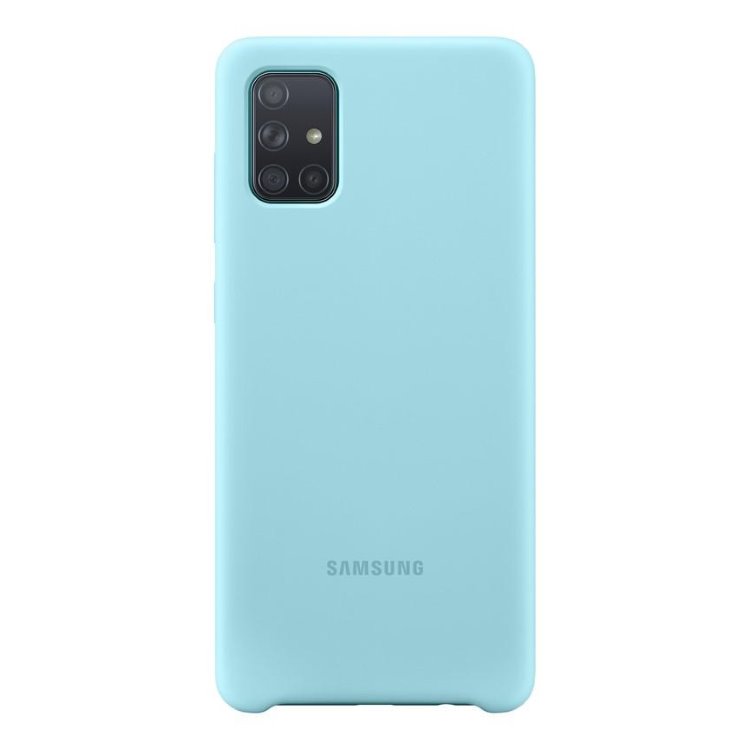 Tok Samsung Silicone Cover EF-PA715TLE Samsung Galaxy A71 - A715F, Blue