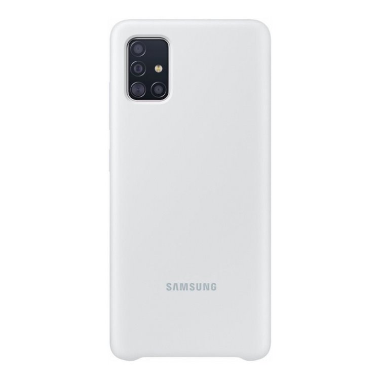 Tok Samsung Silicone Cover EF-PA715TSE Samsung Galaxy A71 - A715F, Silver