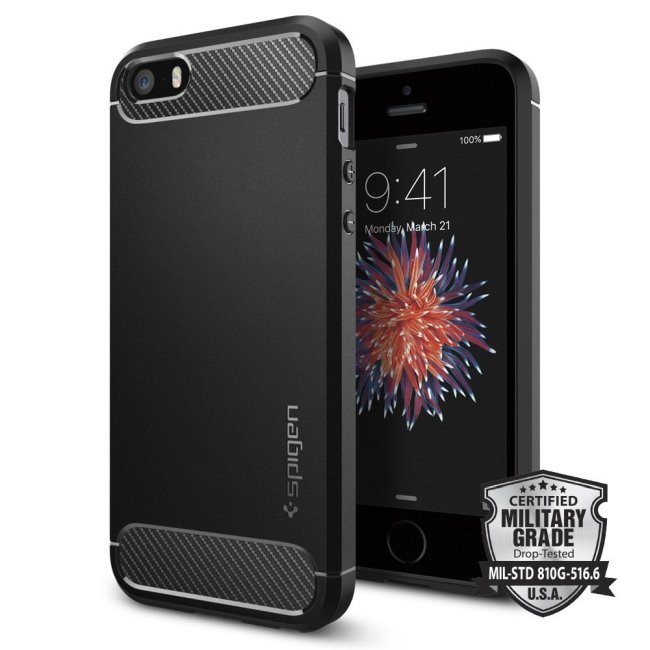 Tok Spigen Rugged Armor  Apple iPhone SE 2016/5s/5, Black