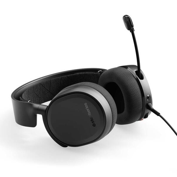 Játékos fülhallgató SteelSeries Arctis 3 (2019 Kiadás), fekete