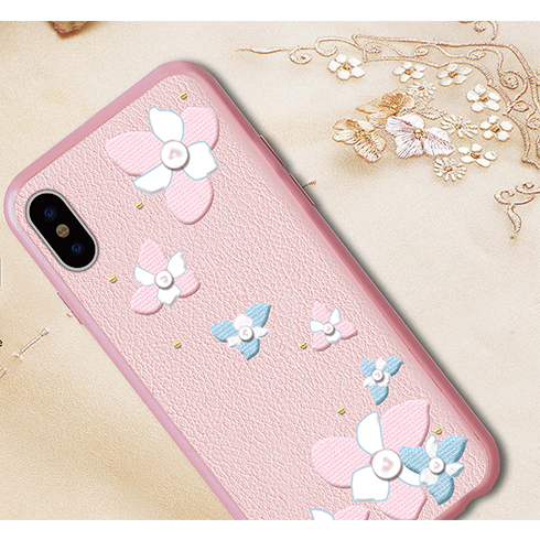 Devia Flower Embroidery Case tok iPhone X/XS számára