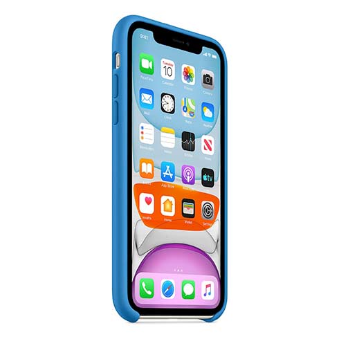 Apple iPhone 11 Silicone Case, surf blue