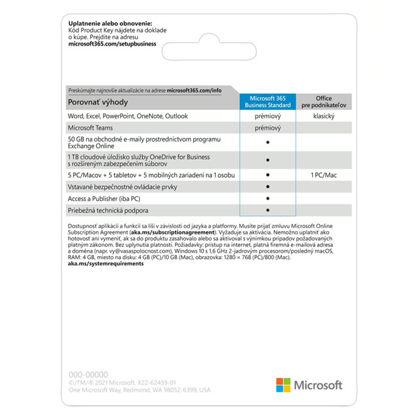 Microsoft 365 Business állványard - 12 hónap