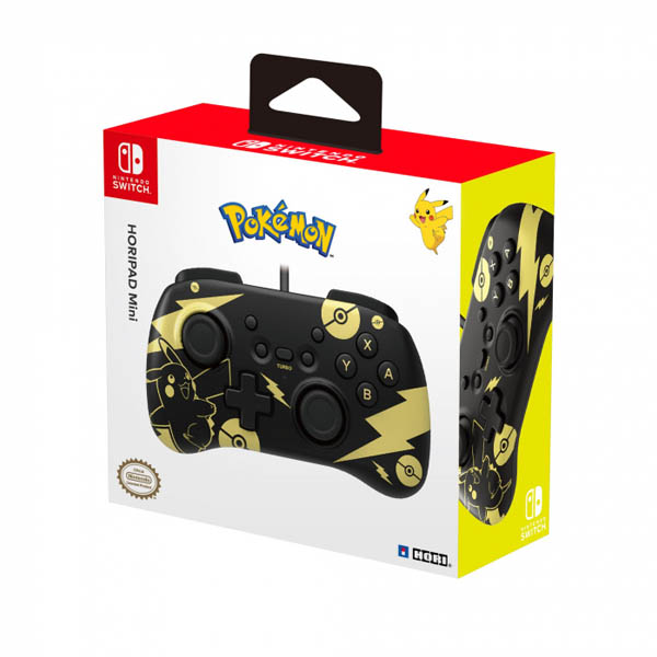 HORI HORIPAD Mini Nintendo Switch számára (Pokémon: Pikachu Black & Gold)
