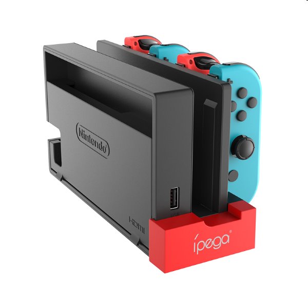 Töltőállomás iPega 9186  Nintendo Switch Joy-con, Fekete