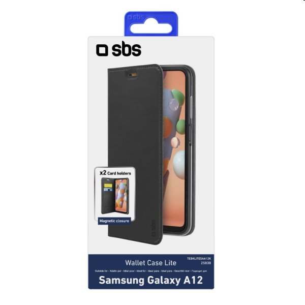Tok SBS Book Wallet Lite for Samsung Galaxy A12 - A125F, fekete