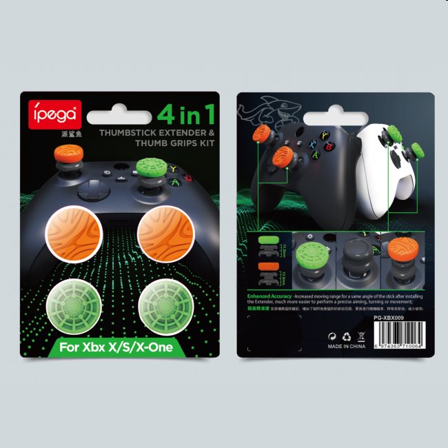 iPega XB009 Xbox Series X/S, Xbox One Vezérlő sapkakészlet, orange/green