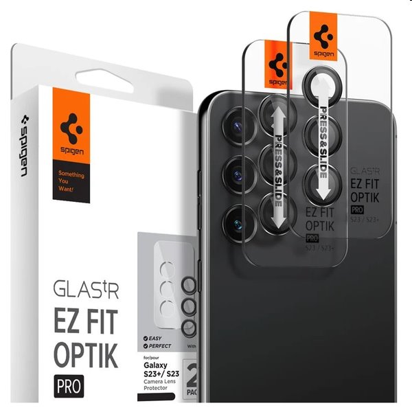 Spigen EZ Fit Optik Pro edzett üveg Samsung Galaxy S23/S23 Plus számára, 2 darab