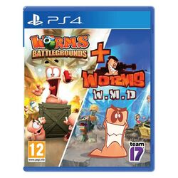 Worms Battlegrounds + Worms W.M.D [PS4] - BAZÁR (használt áru)