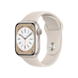 Apple Watch Series 8 GPS, 45mm, hviezdna biela, hliníková, Trieda A - použité, záruka 12 mesiacov