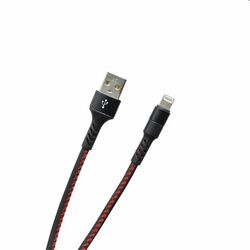 MobilNET Adat- és töltőkábel USB/Lightning, 2A, 1m, fekete