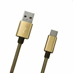 MobilNET Adat- és töltőkábel USB/USB-C, 2A, 1m, arany